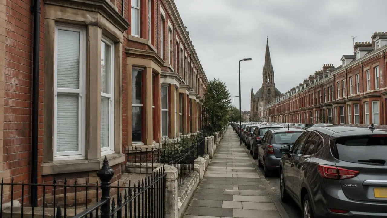Victorian bay-fronted terraces on a Liverpool street
